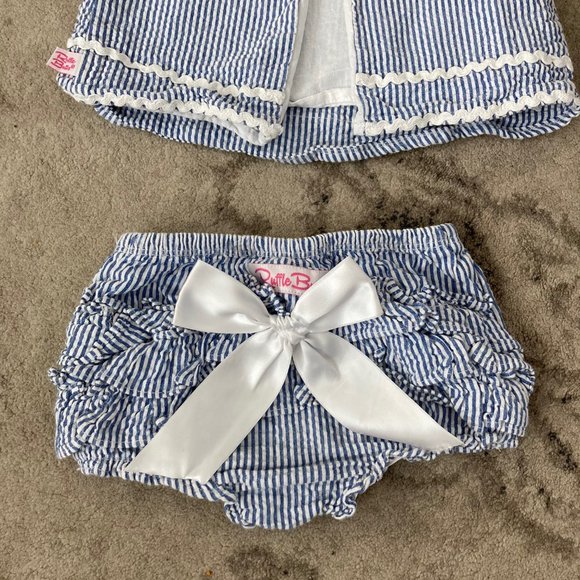 Ruffle Butts Ric Rac Swing Top and Bloomer Set with matching Woven Headband - Picture 10 of 13